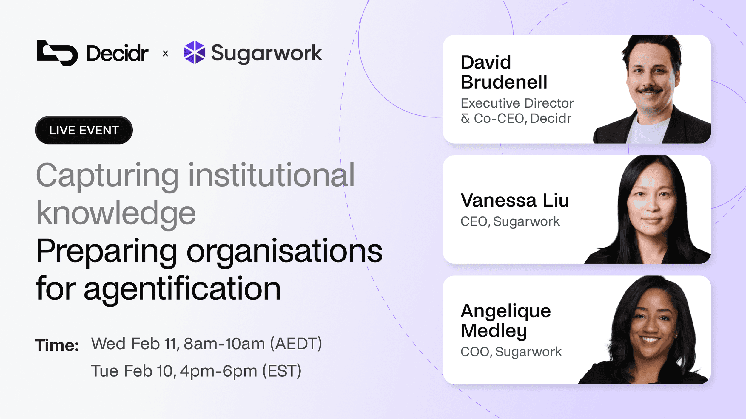 Decidr x Sugarwork event